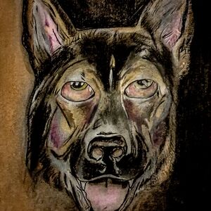 Realistic Dog Portrait Art Print